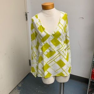 Vintage Y2K Kenneth Cole New York Ladies Sheer Blouse Side Zipper 10